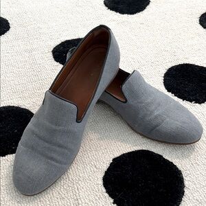 Zara Light Blue Slip-On Loafers